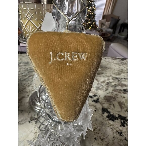 2 J.Crew Beaded Pizza Ornaments Sequins & Hanging Loop Embroidered logo Hoilday - Picture 5 of 12